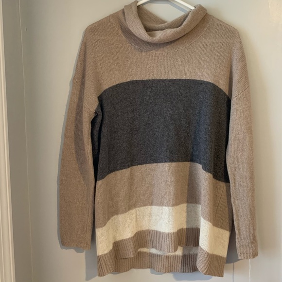 Joie Aurore Striped Cashmere Lambswool Sweater - Picture 2 of 7
